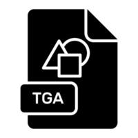 An amazing vector icon of TGA file, editable design