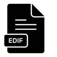 An amazing vector icon of EDIF file, editable design