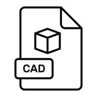 An amazing vector icon of CAD file, editable design