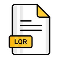 An amazing vector icon of LQR file, editable design