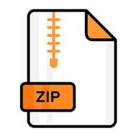 An amazing vector icon of ZIP file, editable design