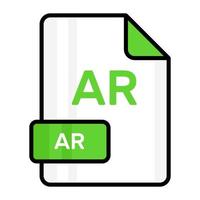 An amazing vector icon of AR file, editable design