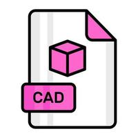 An amazing vector icon of CAD file, editable design