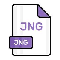 An amazing vector icon of JNG file, editable design