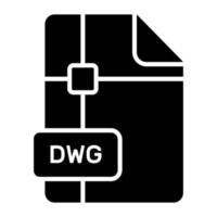 An amazing vector icon of DWG file, editable design