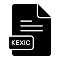 An amazing vector icon of KEXIC file, editable design