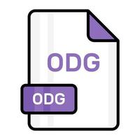 An amazing vector icon of ODG file, editable design