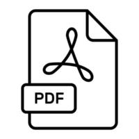 un increíble vector icono de pdf archivo, editable diseño