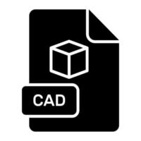 An amazing vector icon of CAD file, editable design