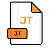 An amazing vector icon of JT file, editable design