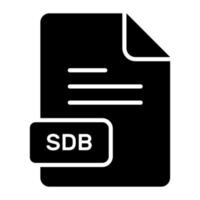 un increíble vector icono de sdb archivo, editable diseño