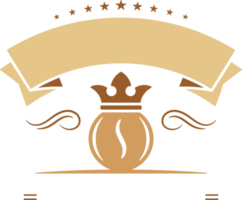 café luxo emblema elegante café logotipo ilustração png