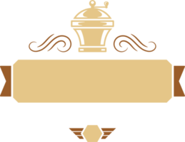 Coffee Luxury Badge Elegant Coffee Retro Logo Illustration png