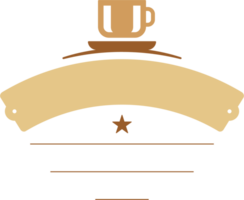 caffè lusso distintivo elegante caffè retrò logo illustrazione png