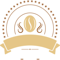 café lujo emblema elegante café logo ilustración png