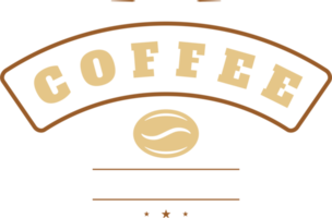 café luxo emblema elegante café logotipo ilustração png