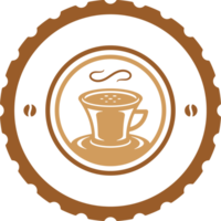 caffè lusso emblema elegante caffè logo illustrazione png