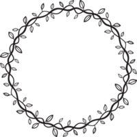 main dessiner couronne floral ancien laurier frontière illustration png