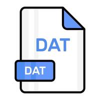 An amazing vector icon of DAT file, editable design