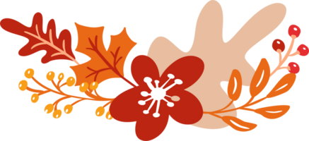 herfst luxe bloemen elegant element illustratie png