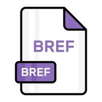 An amazing vector icon of BREF file, editable design