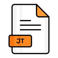 An amazing vector icon of JT file, editable design