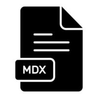 An amazing vector icon of MDX file, editable design