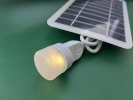 Solar battery to charge smartphone and power bank photo