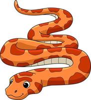 maíz serpiente animal dibujos animados de colores clipart vector