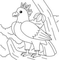 Harpy Eagle Animal Coloring Page for Kids vector