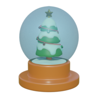 Christmas tree in the snowglobe png