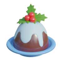 Christmas pudding on transparent background png