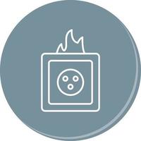 Unique Fire in Socket Vector Icon