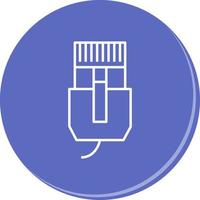 Unique Internet Cable Vector Icon