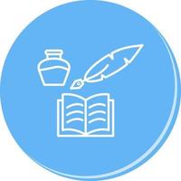 Unique Quill and Book Vector Icon