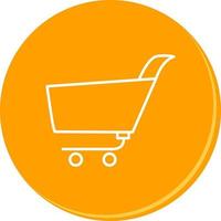 icono de vector de carrito de compras único