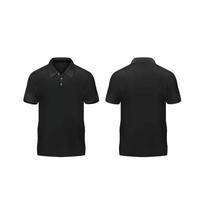 3d negro polo camisa vector