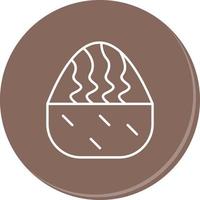 icono de vector de muffin de crema
