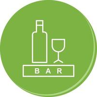 Unique Bar Sign Vector Icon