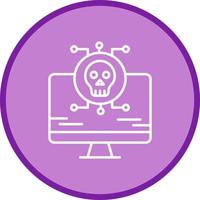 icono de vector de ataque de virus