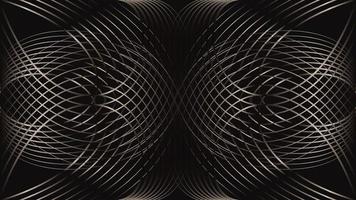 Luxury symmetrical gold curved line pattern on a black background vector