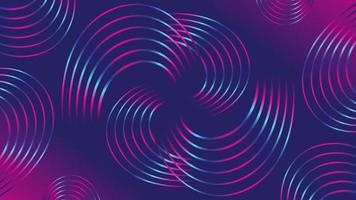 Futuristic curved line with holographic dark multicolor gradient. Abstract  technology background design vector