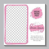 editable social medios de comunicación enviar modelo. elegante rebaja y promoción web bandera. blanco y rosado volantes diseño. adecuado para belleza y Moda producto. nadie lata utilizar esta diseño fácilmente. vector