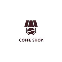 logo diseño vector café tienda