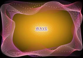 Abstract background. Frame Waves line Ribbons. Vector illustration.