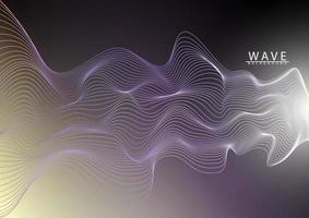 Abstract background dynamic line wave on gradient background vector illustration. 01