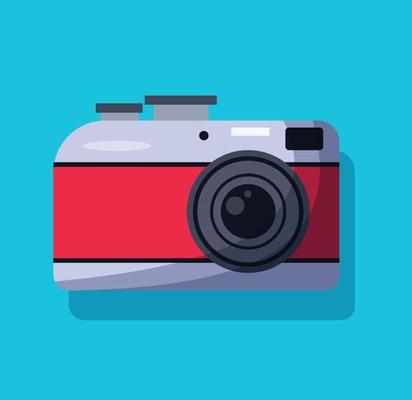 photo camera isolated vector illustration