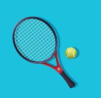 raquetas de tenis y pelota ilustración vectorial aislada vector