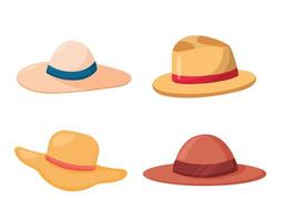 sombrero dibujos animados icono aislado vector ilustración