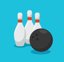 bowling strike isolated vector illustration